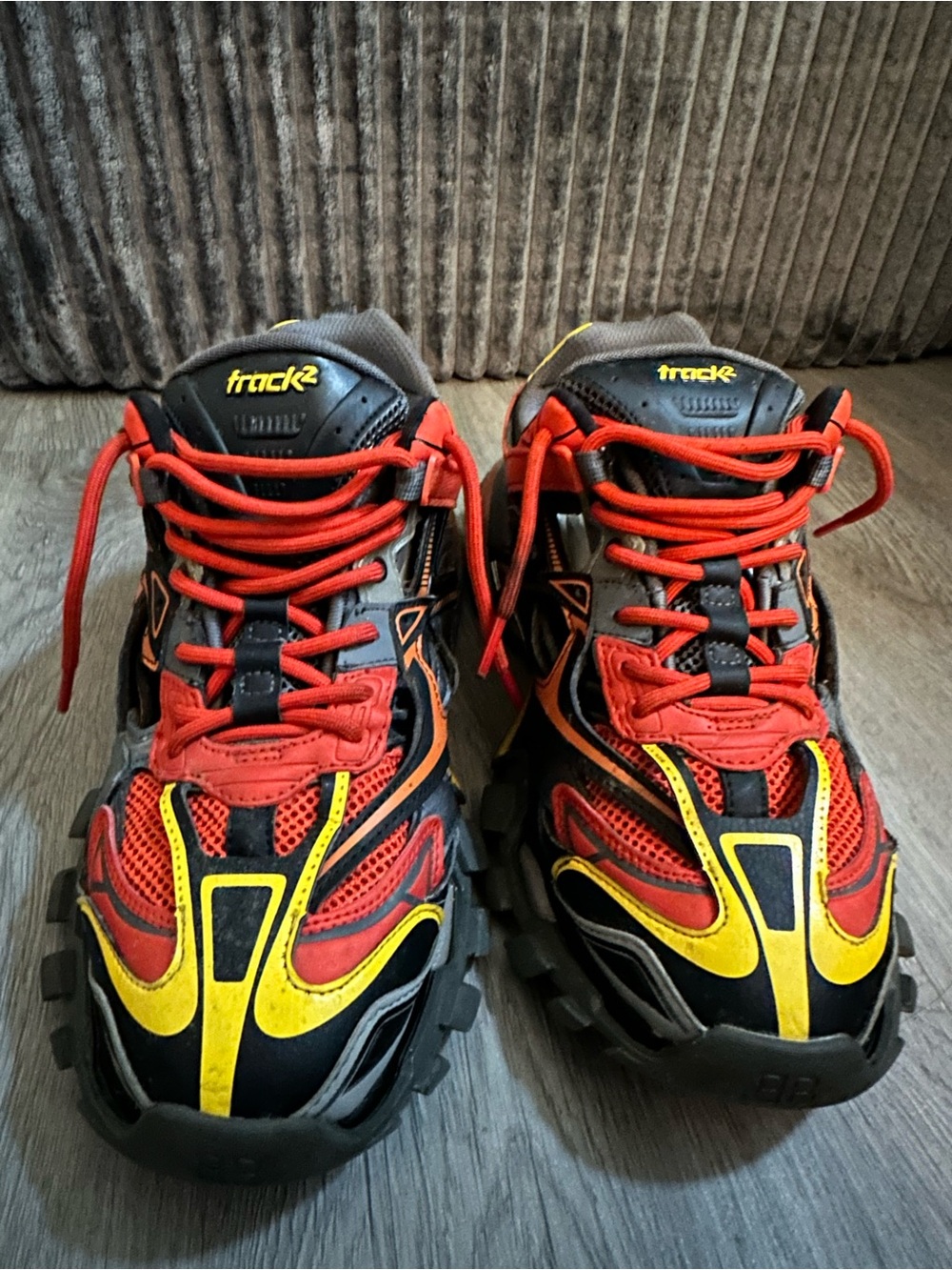 Balenciaga Track Sneakers in Red, Yellow, Black